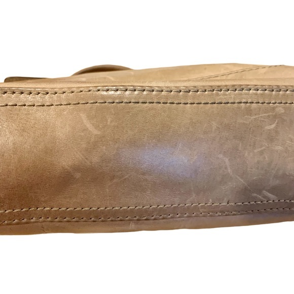 Frye Tan Melissa Leather‎ Distressed Hobo Shoulder Bag - Picture 7 of 16